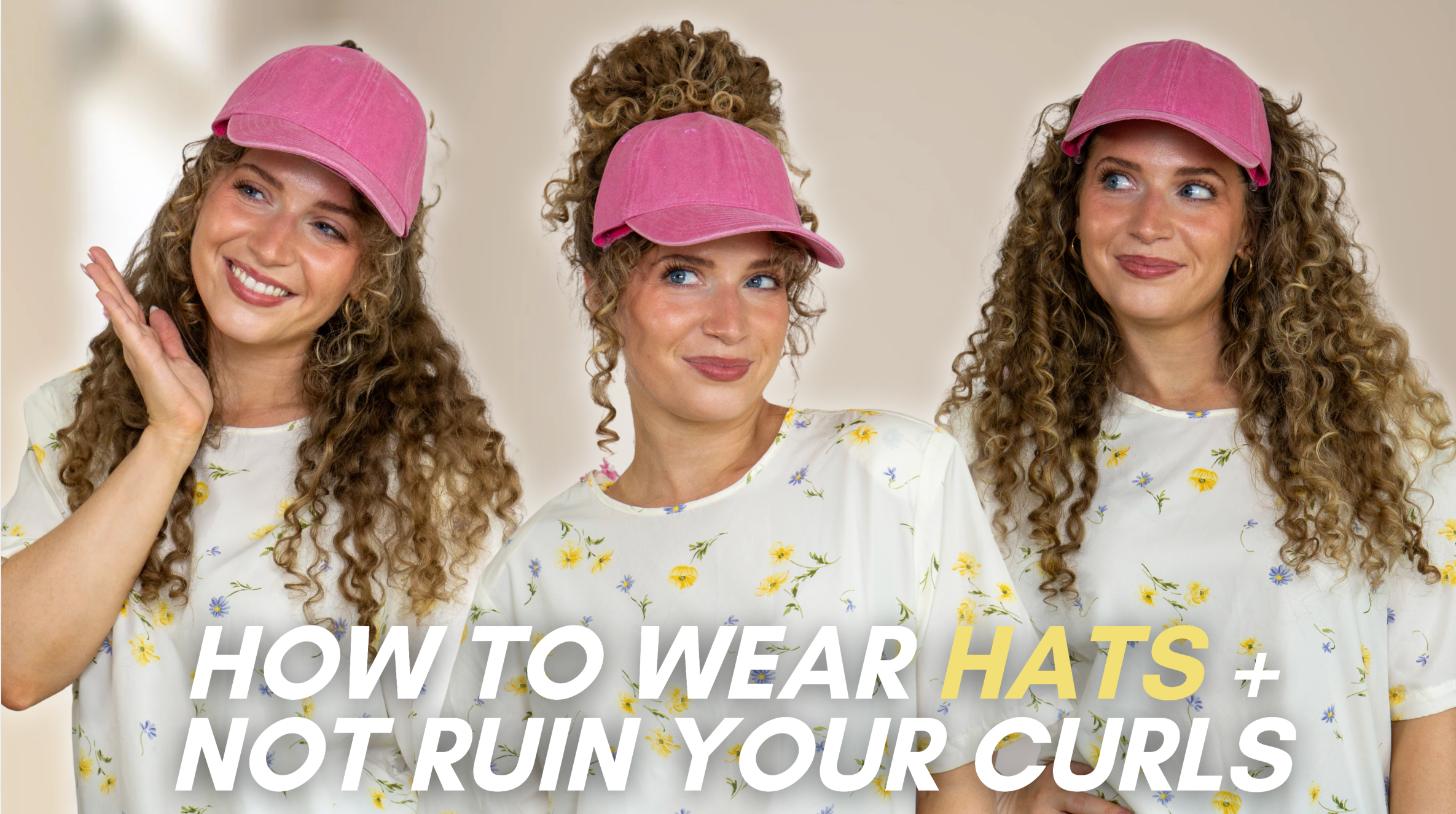How to Wear a Baseball Cap With Curly Hair (No Flat Roots)