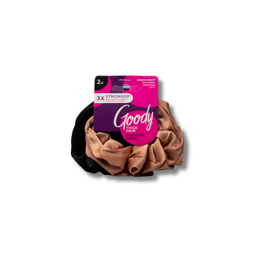 Goody Ouchless Forever Satin Scrunchies, 2 Ct